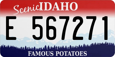 ID license plate E567271