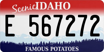 ID license plate E567272