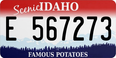 ID license plate E567273