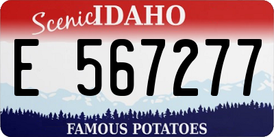 ID license plate E567277