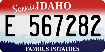 ID license plate E567282