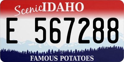ID license plate E567288