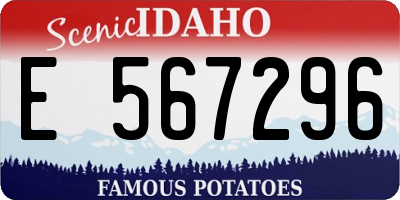 ID license plate E567296