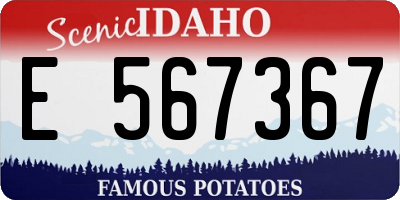 ID license plate E567367