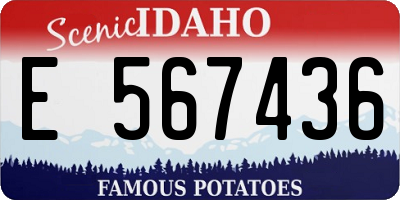 ID license plate E567436