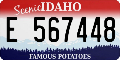 ID license plate E567448