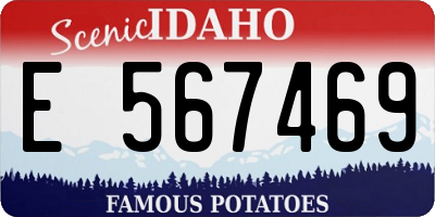 ID license plate E567469