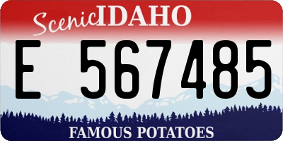 ID license plate E567485