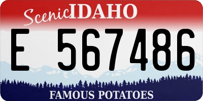 ID license plate E567486