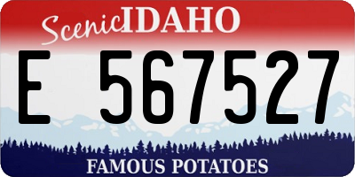ID license plate E567527