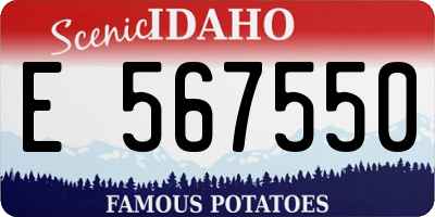 ID license plate E567550
