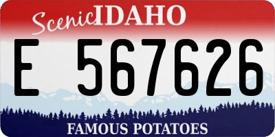 ID license plate E567626