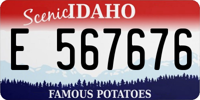 ID license plate E567676