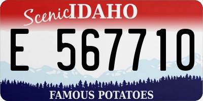 ID license plate E567710