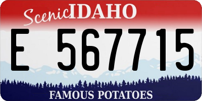 ID license plate E567715
