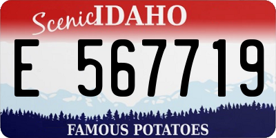 ID license plate E567719