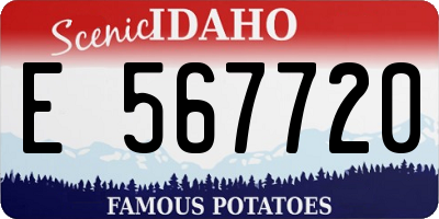 ID license plate E567720