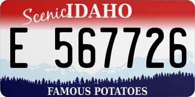 ID license plate E567726