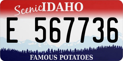 ID license plate E567736