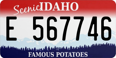 ID license plate E567746