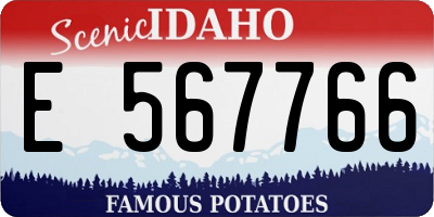 ID license plate E567766
