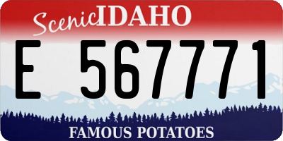 ID license plate E567771
