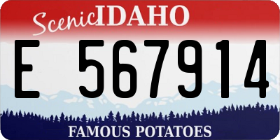 ID license plate E567914