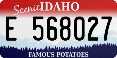 ID license plate E568027