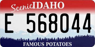 ID license plate E568044