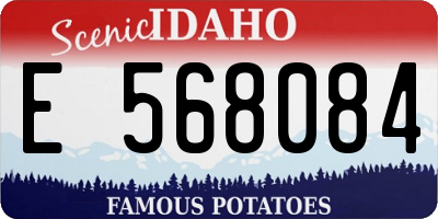 ID license plate E568084