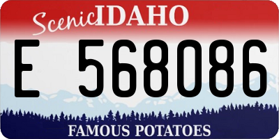 ID license plate E568086