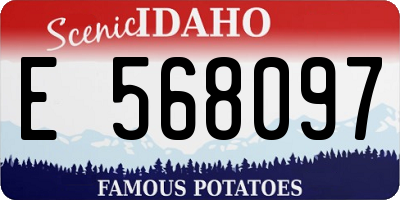 ID license plate E568097