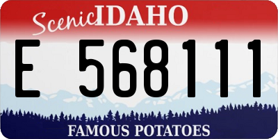 ID license plate E568111
