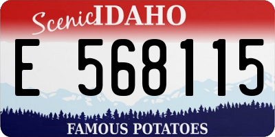 ID license plate E568115