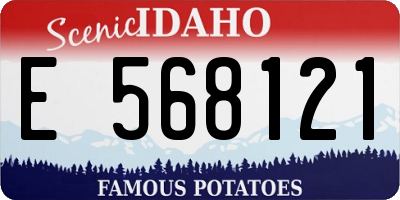 ID license plate E568121