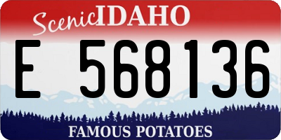 ID license plate E568136