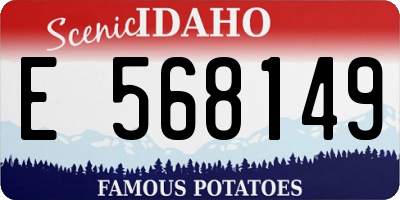 ID license plate E568149