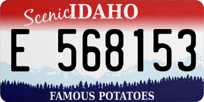 ID license plate E568153