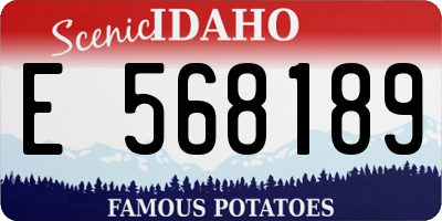 ID license plate E568189
