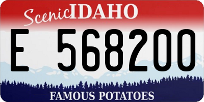 ID license plate E568200