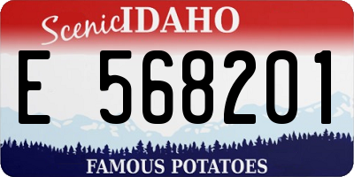 ID license plate E568201