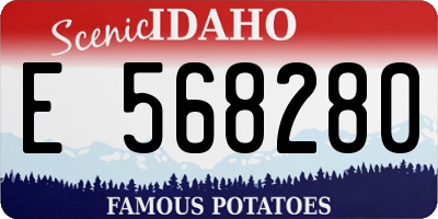 ID license plate E568280