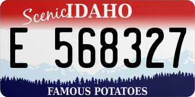 ID license plate E568327