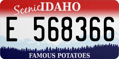ID license plate E568366