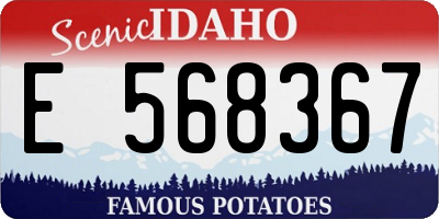 ID license plate E568367