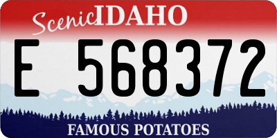 ID license plate E568372