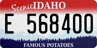 ID license plate E568400