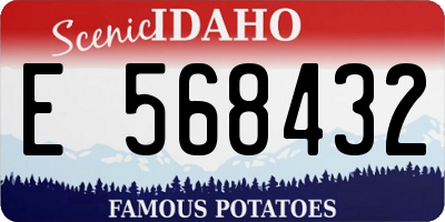 ID license plate E568432