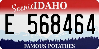 ID license plate E568464