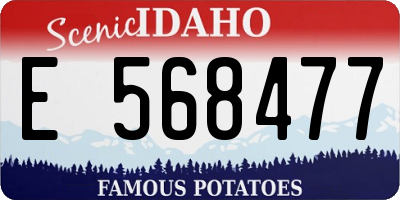 ID license plate E568477